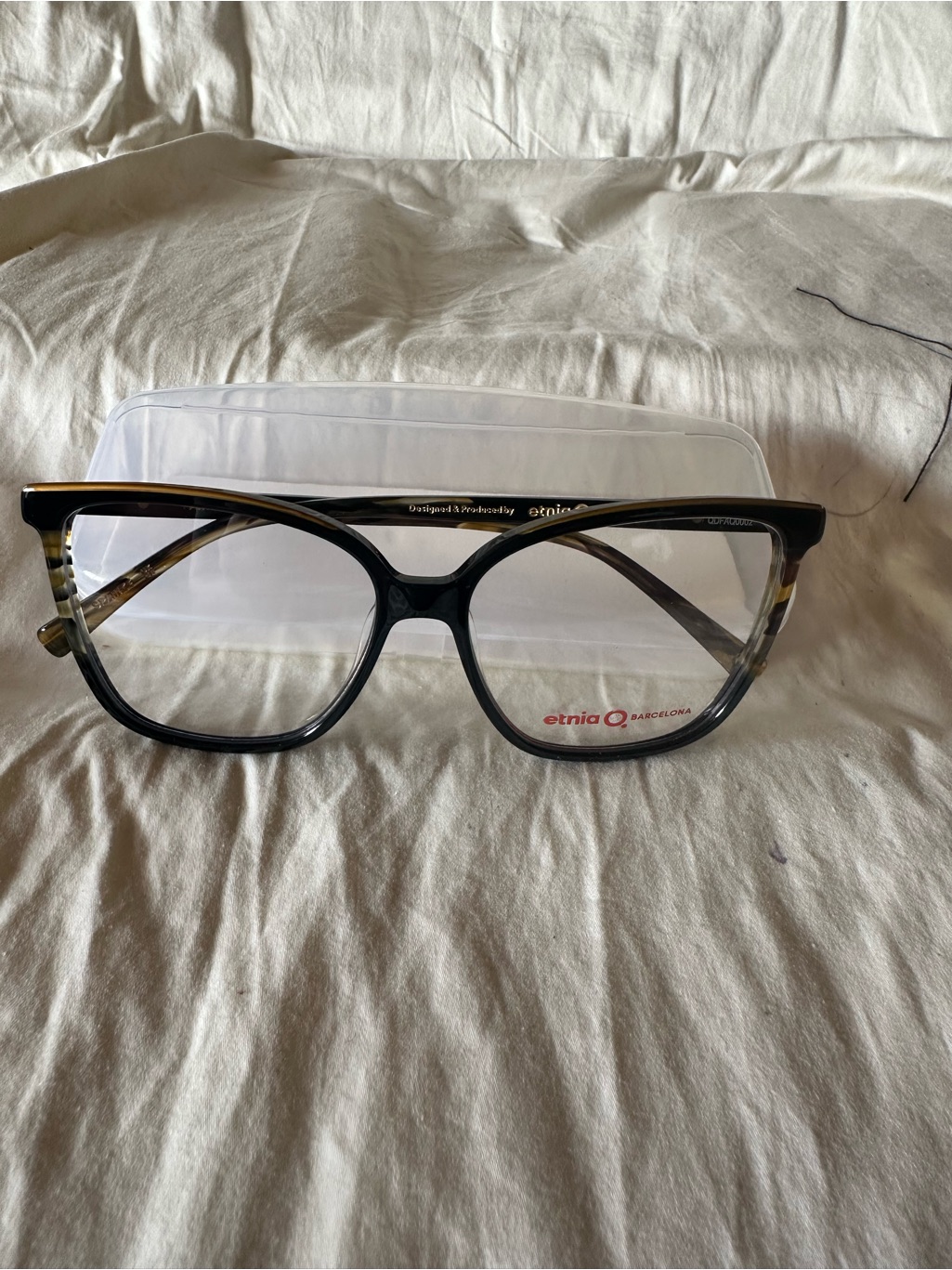 Etnia Barcelona Artemisa Bkyw Womenâs Butterfly Eyeglasses Black Yellow 54mm